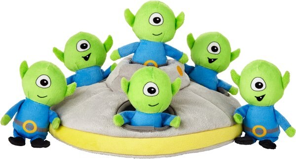 Frisco Flying Saucer Hide and Seek Puzzle Plush Squeaky Dog Toy - Intensery