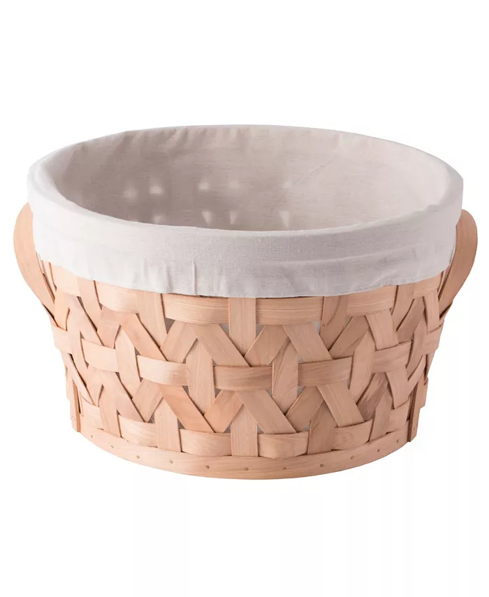 Vintiquewise Wooden Round Display Medium Basket Bins - Intensery