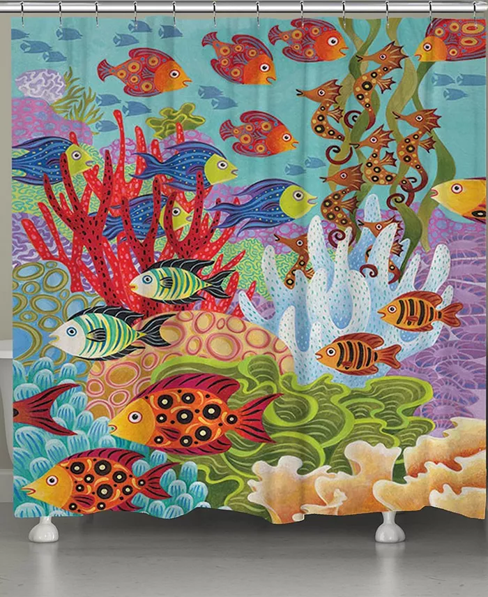 Laural Home Fish in the Hood Shower Curtain - Intensery