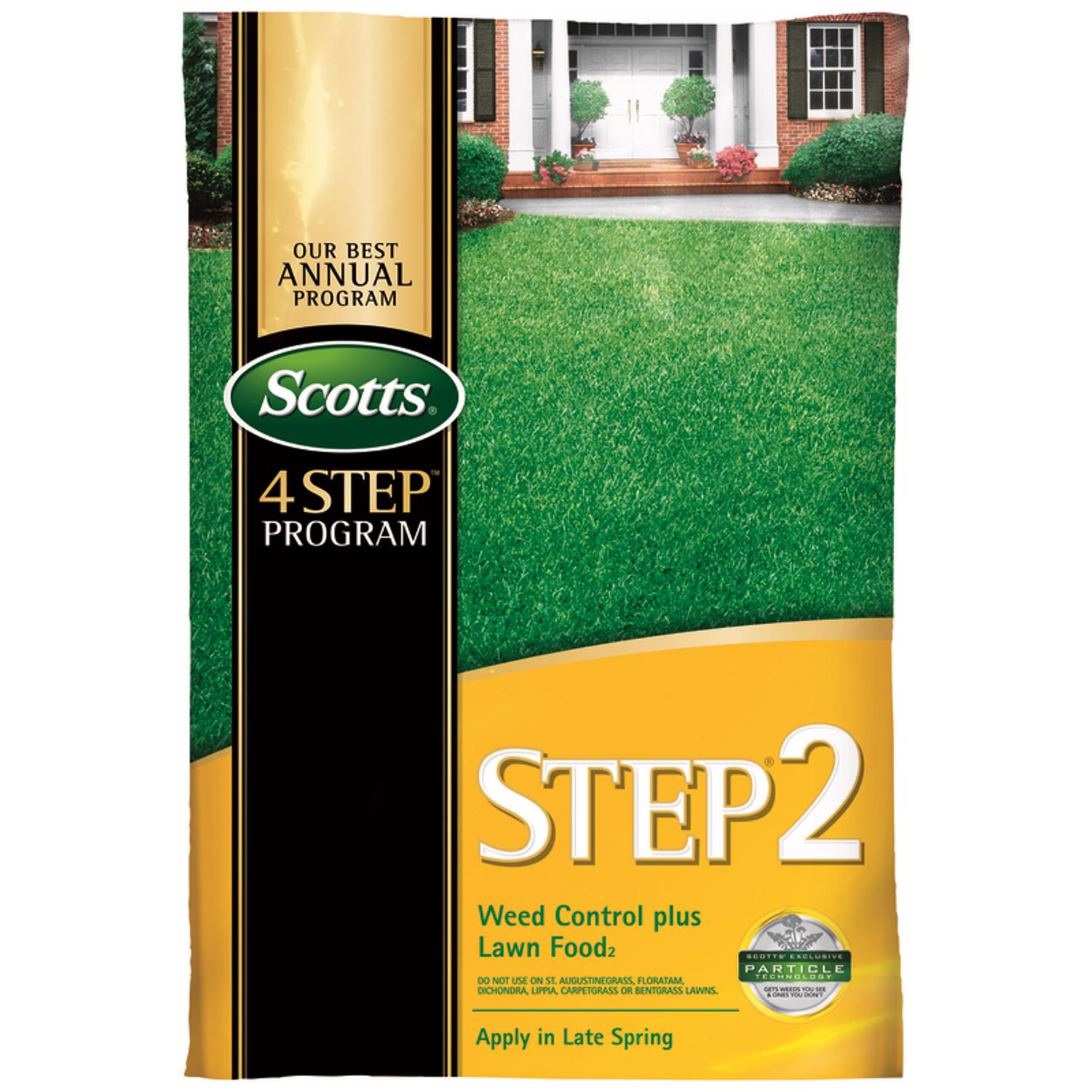 Scotts Step 2 Weed Control Weed Control Lawn Fertilizer For Multiple Grass Types 15000 sq ft - Intensery