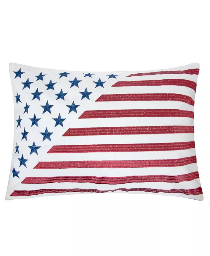 Homey Cozy Flag Independence Day Rectangle Decorative Throw Pillow - Intensery
