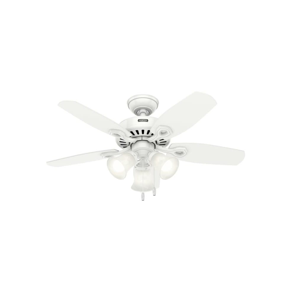 Hunter Builder Ceiling Fan 42 LED Indoor Snow White - Intensery