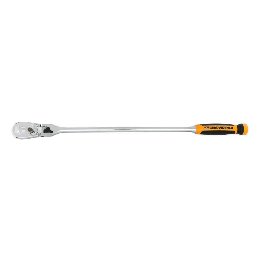 1/2 Drive 90 Tooth Dual Material Locking Flex Head Teardrop Ratchet 24 - Intensery