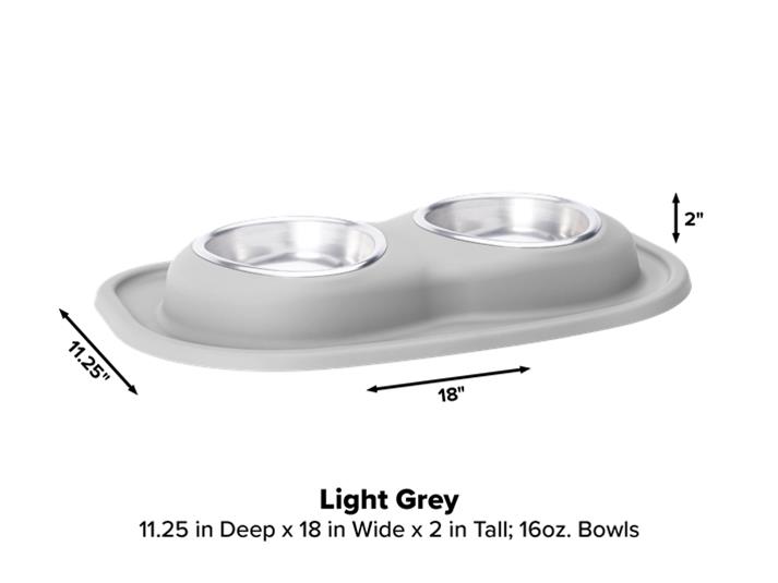 WeatherTech DL1602LG WeatherTech Double Low Pet Feeding System - Intensery