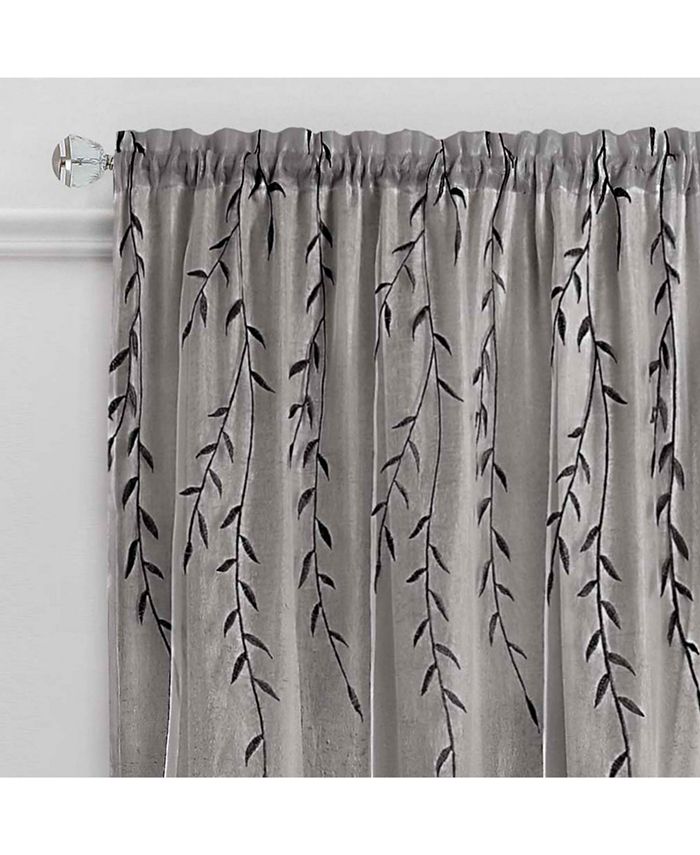 Achim Willow Rod Pocket Window Curtain Panel， 42x63 - Intensery