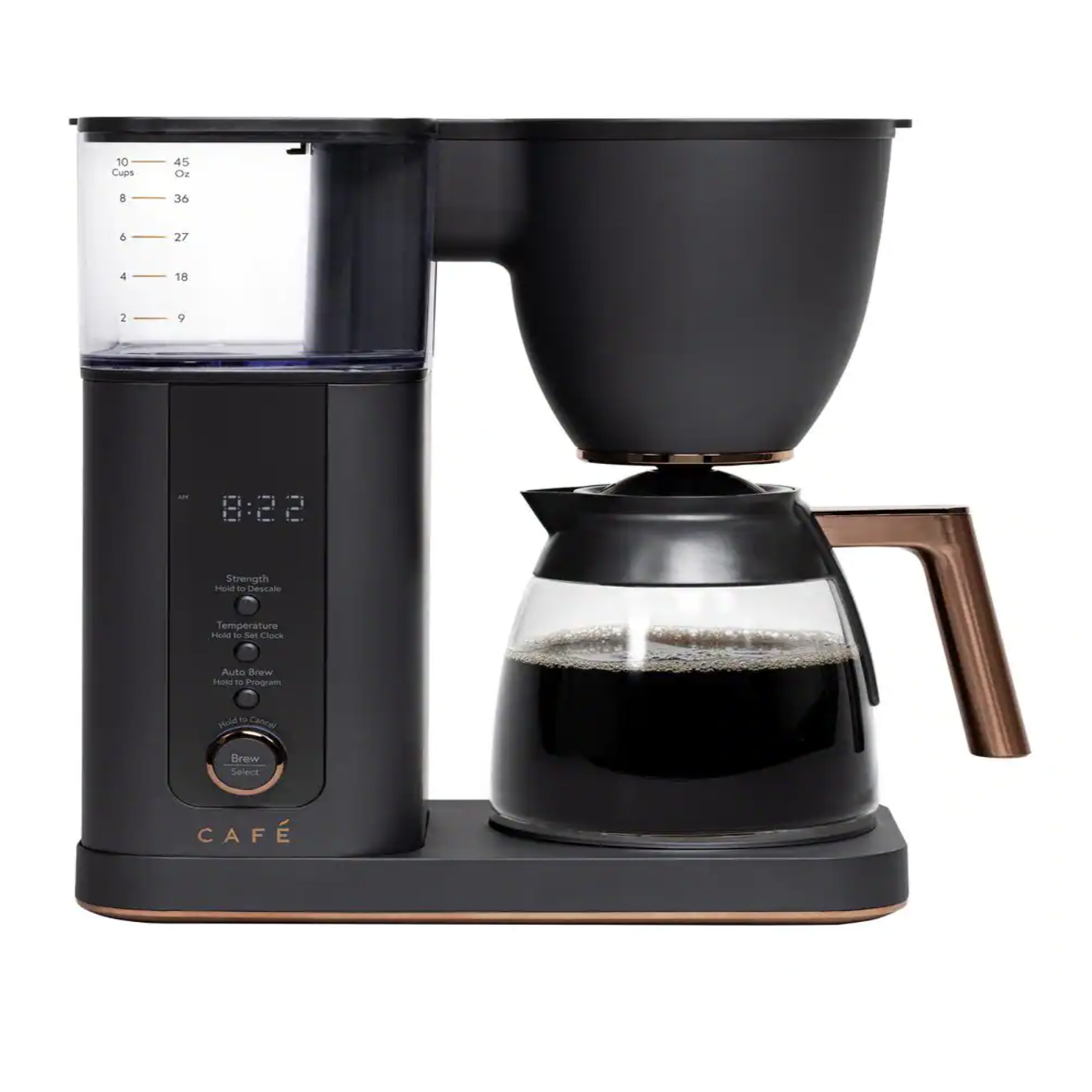 Café 10-Cup Matte Black Specialty Drip Coffee Maker with Glass Carafe and Warming Plate， WiFi Connected (C7CDABS3RD3) - Intensery
