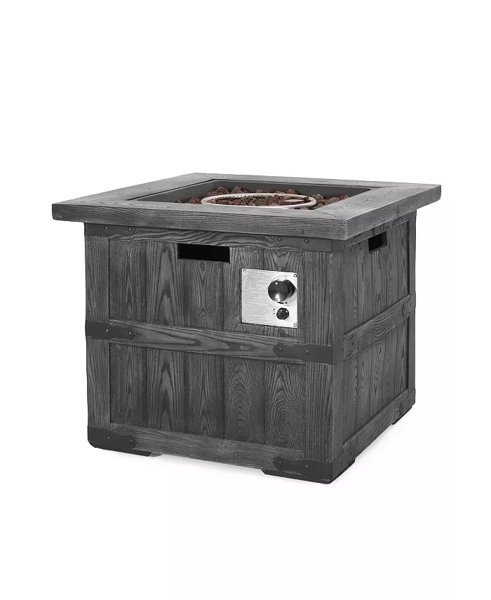 Noble House Finethy Outdoor Square Fire Pit - Intensery