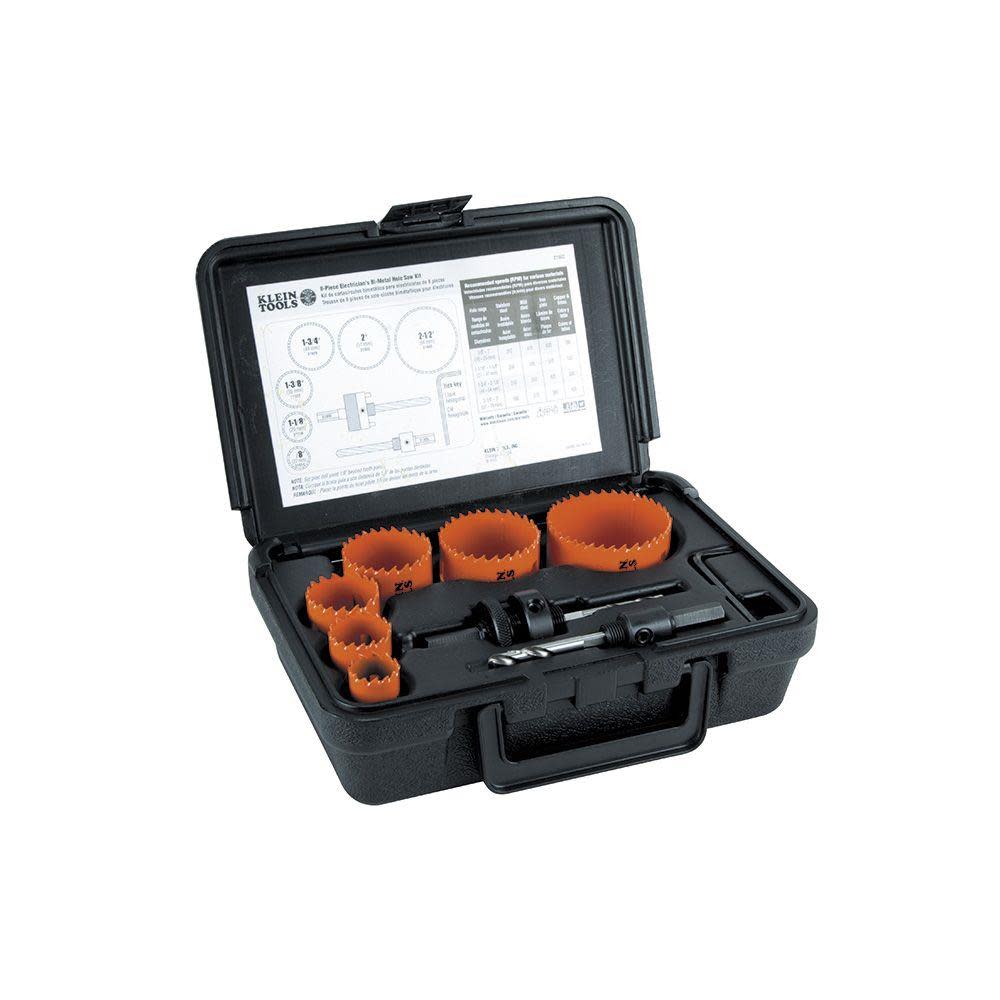 Klein Tools 8 Piece Bi-Metal Hole Saw Kit 31902 from Klein Tools - Intensery