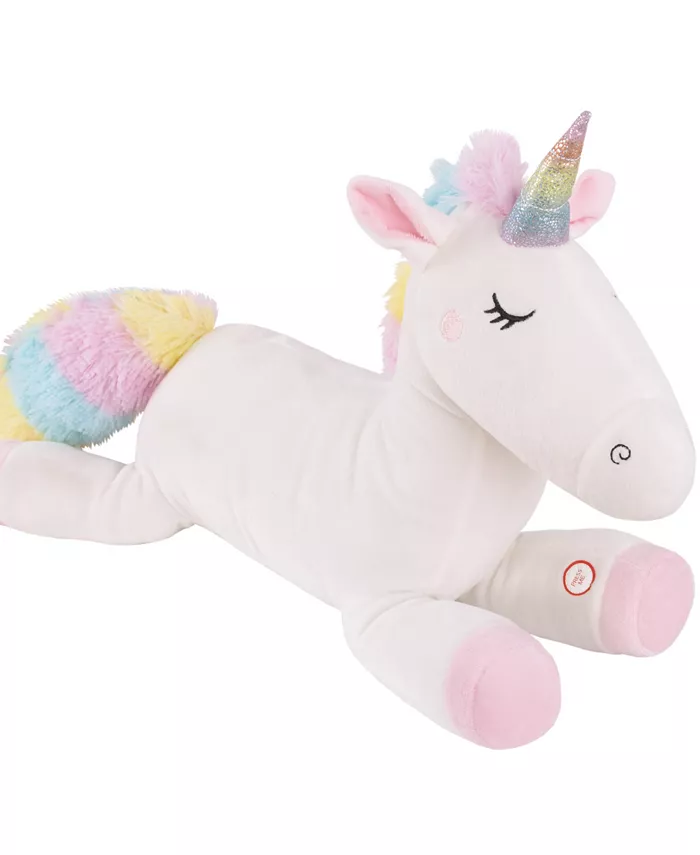 NoJo Rainbow Lighted Horn Stuffed Animal Plush - Intensery