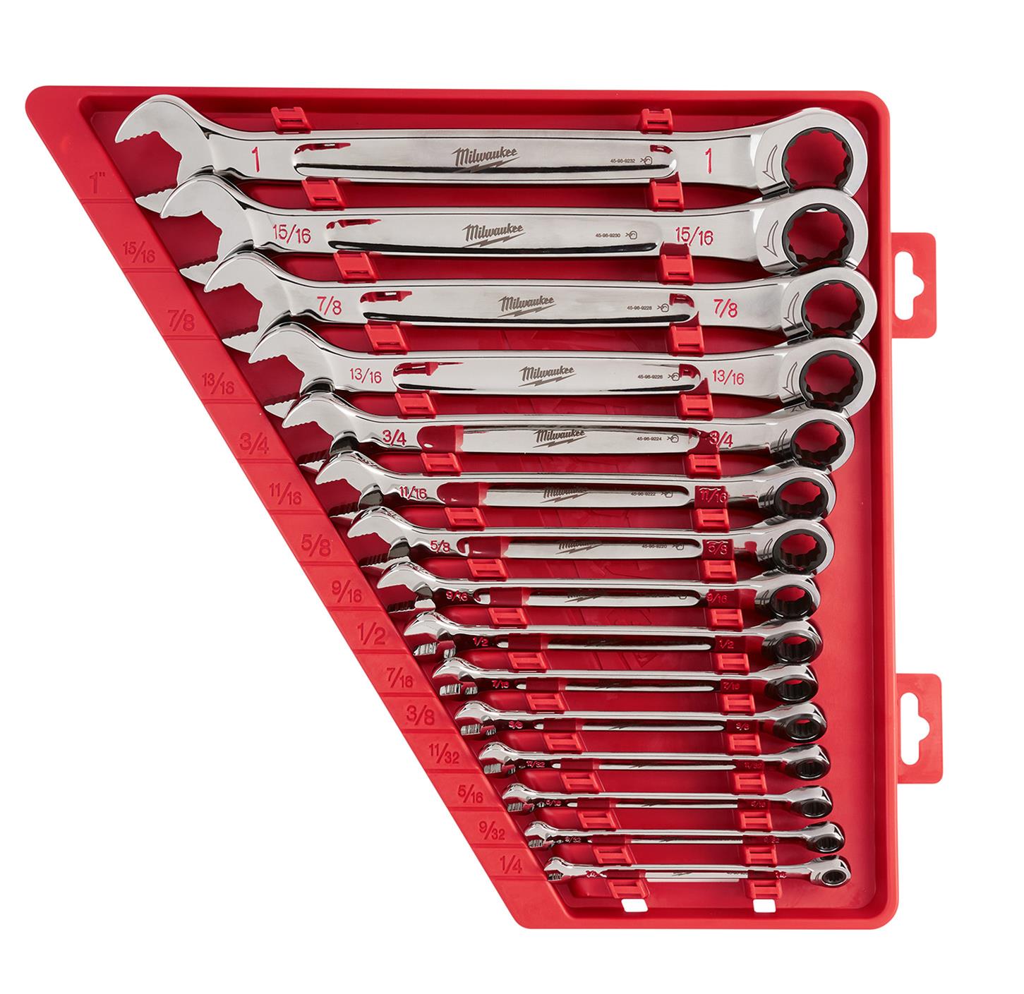 Milwaukee Tool 48-22-9416 Milwaukee 15-Piece Ratcheting Combination Wrench Sets - Intensery