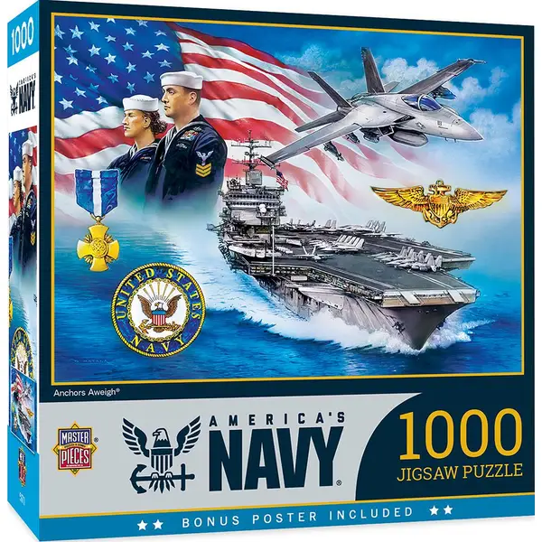 Masterpiece Puzzle 1000-Piece U.S. Navy Forged by the Sea Puzzle - Intensery