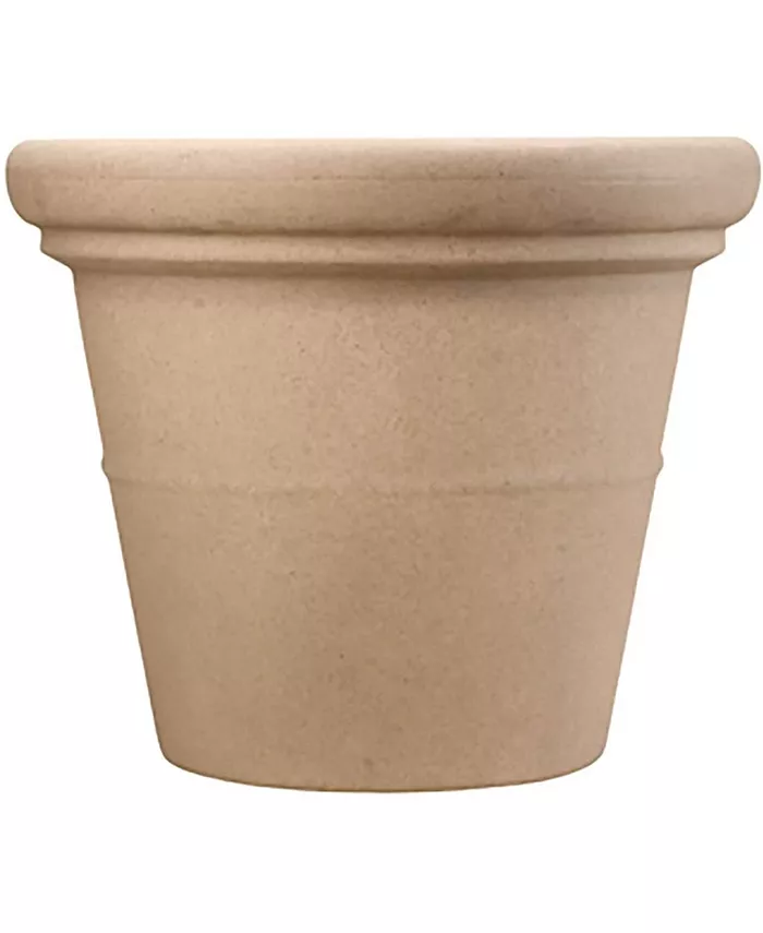Hc Companies Inc HC CompaniesTerrazzo Round Plastic Planter Pot Sandstone Color 17 Inch - Intensery