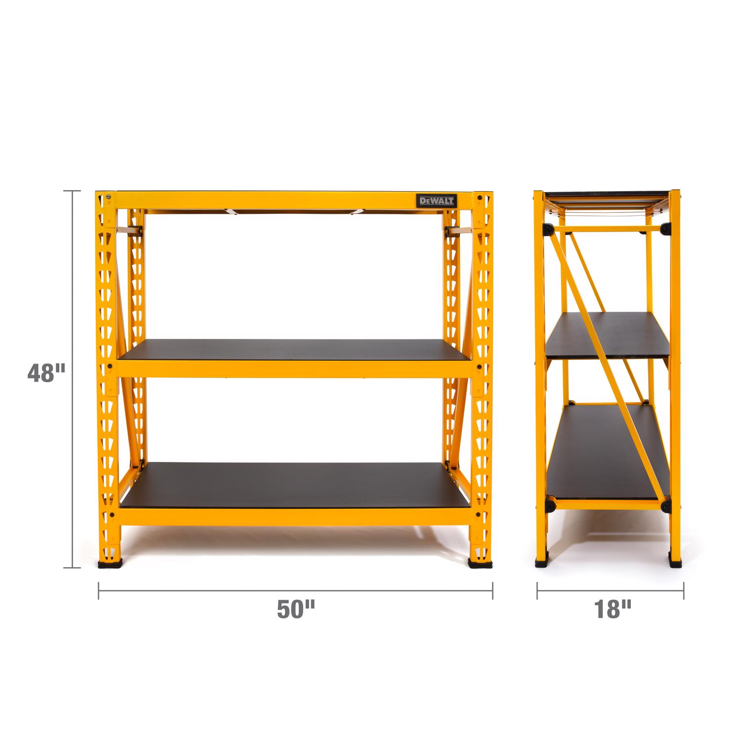 DeWalt 48 in. H X 50 in. W X 18 in. D Yellow Steel Storage Rack - Intensery