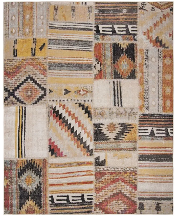 Safavieh Montage Taupe and Multi 9' x 12' Outdoor Area Rug - Intensery