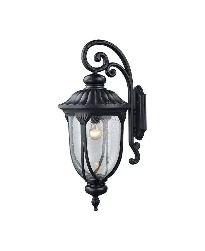 Macy's Derry Hill 1 Light Outdoor Wall Sconce in Matte Black - Intensery