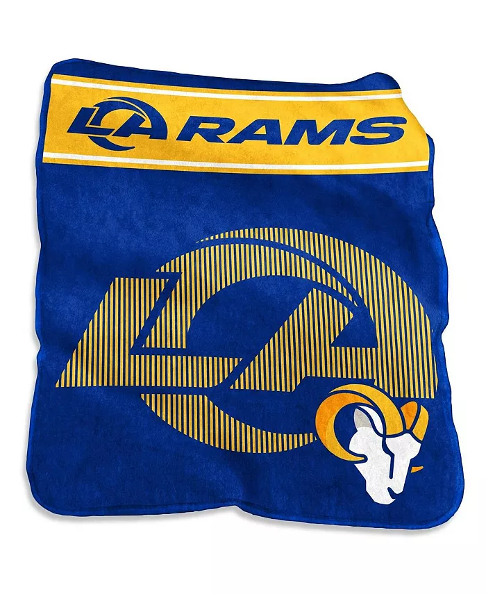 Logo Brands Los Angeles Rams 60'' x 80'' XL Raschel Plush Throw Blanket - Intensery