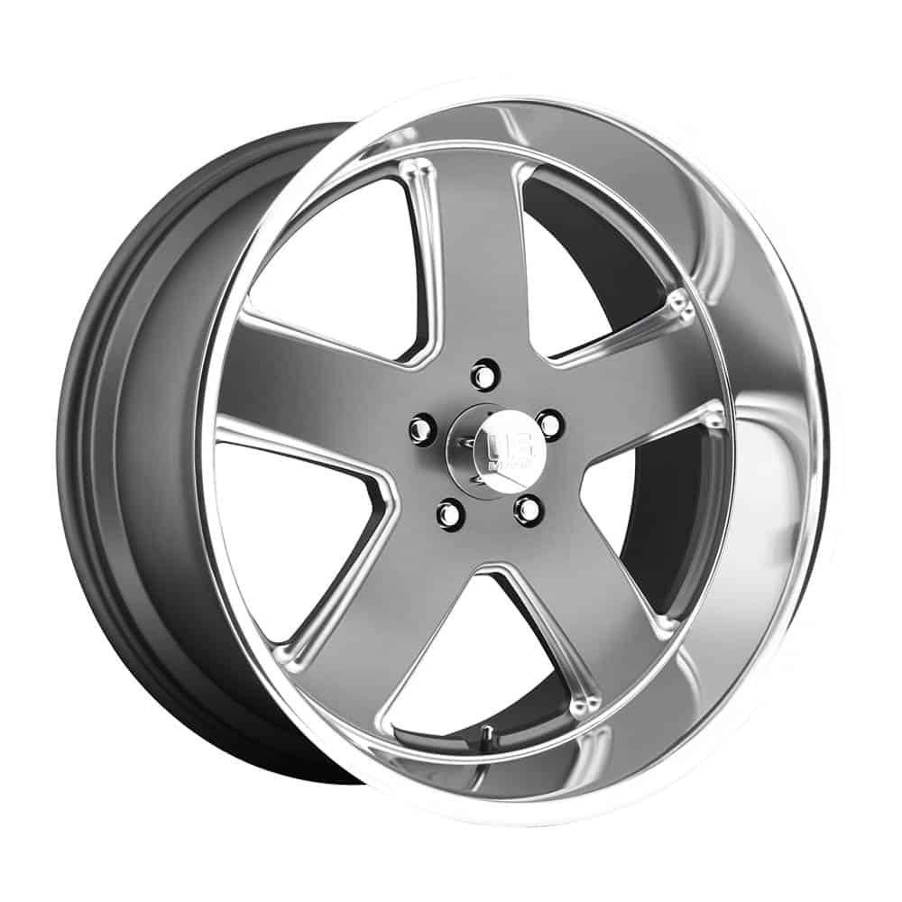 US Mag 1PC U118 HUSTLER U118 22X9 5X5.0 MT-GNMTL 01MM - Intensery