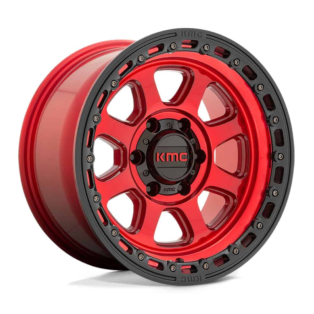 KMC Wheels KM548 20X9 6X5.5 C-RED BLK-LP 18MM - Intensery