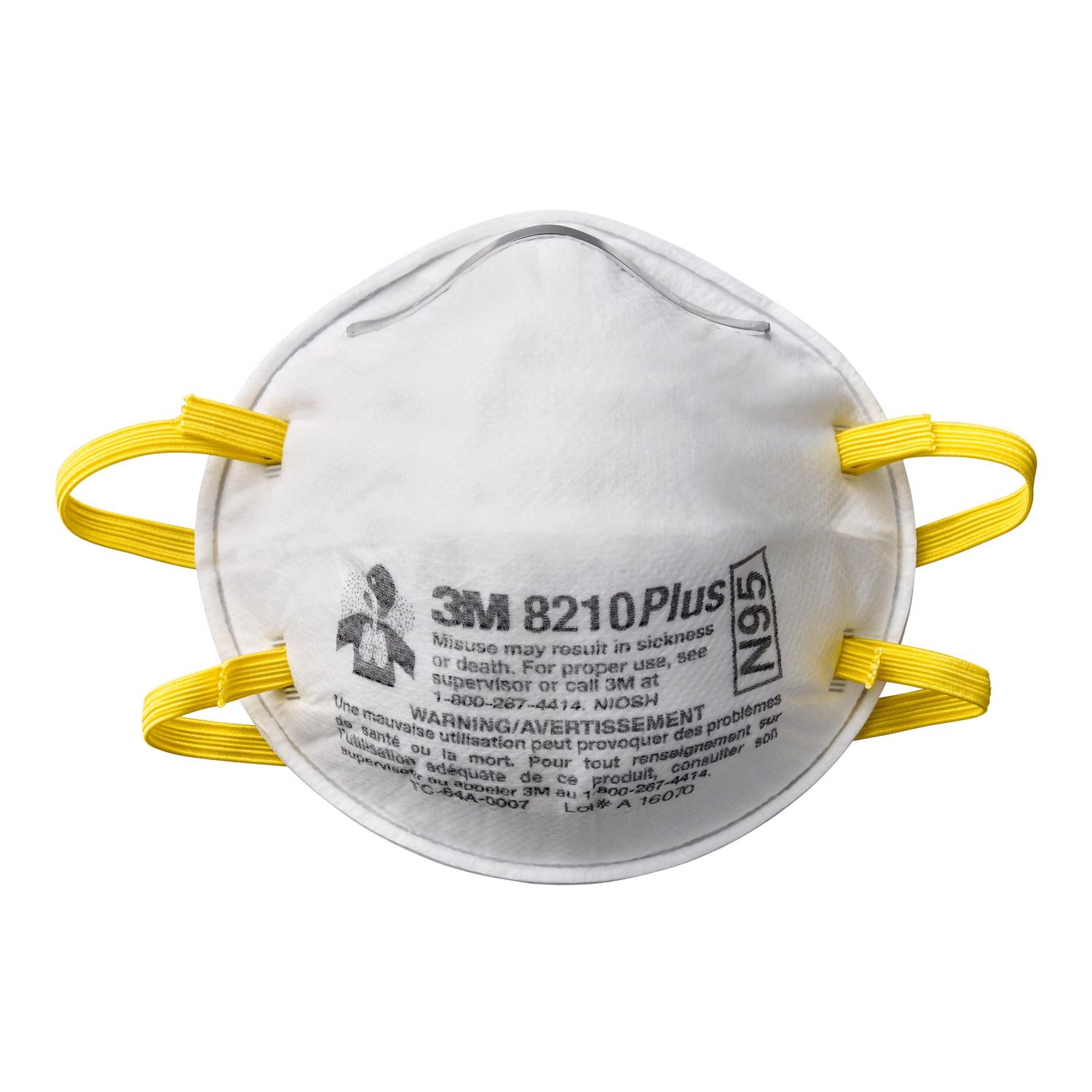 3M N95 Paint Prep Cup Disposable Respirator White One Size Fits Most 20 pk - Intensery