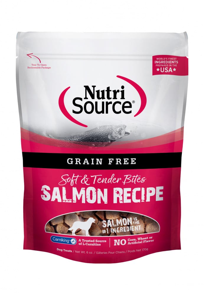 NutriSource Grain Free Salmon Dog Treats - 6 oz - Intensery