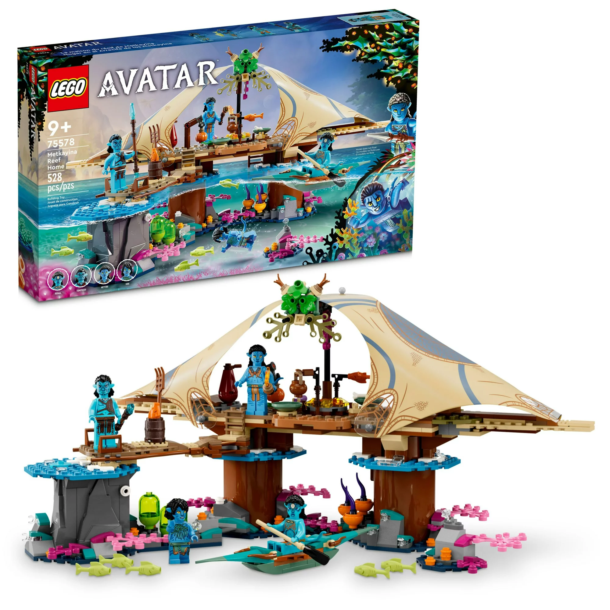 Lego Avatar: The Way of Water Metkayina Reef Home 75578 Building Toy Set (528 Pieces) - Intensery