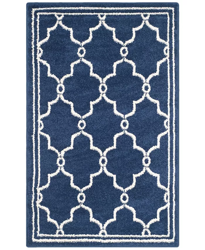 Safavieh Amherst 414 Navy and Beige Area Rug Collection - Intensery