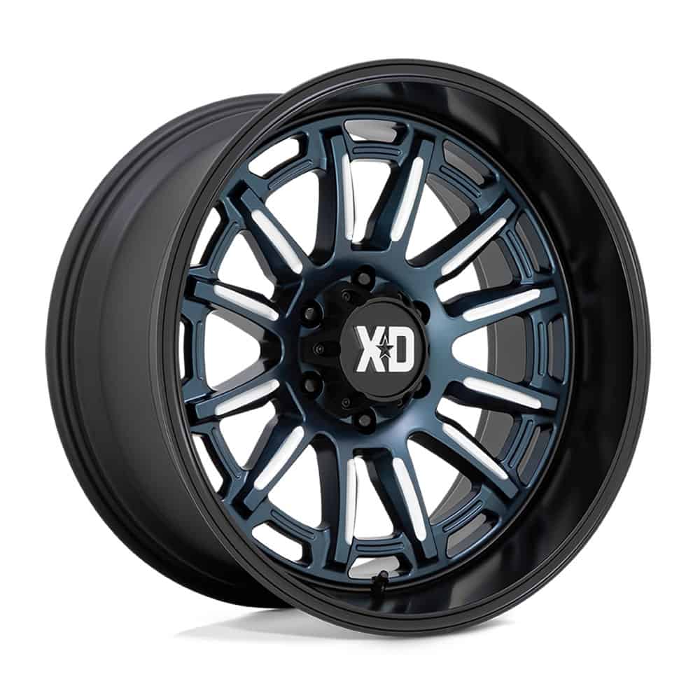XD Wheels XD865 20X10 5X5.0 BLUE-MILL BLK-LP -18MM - Intensery