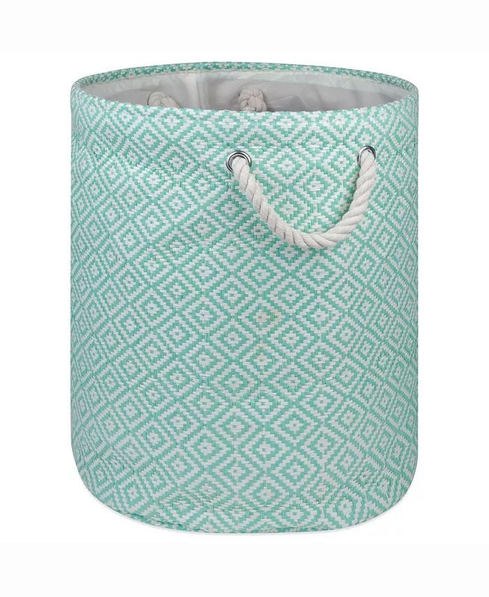 Design Imports Paper Bin Geo Diamond， Round - Intensery