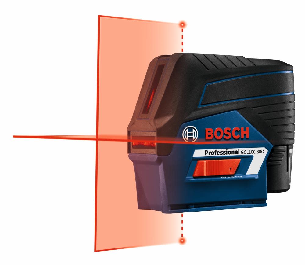 Bosch 12V Max Connected Cross-Line Laser with Plumb Points GCL100-80C from Bosch - Intensery