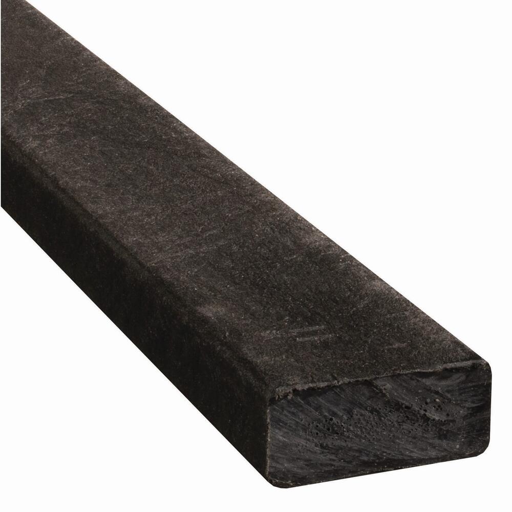 2 x 4 x 8' Black Plastic Lumber - Intensery