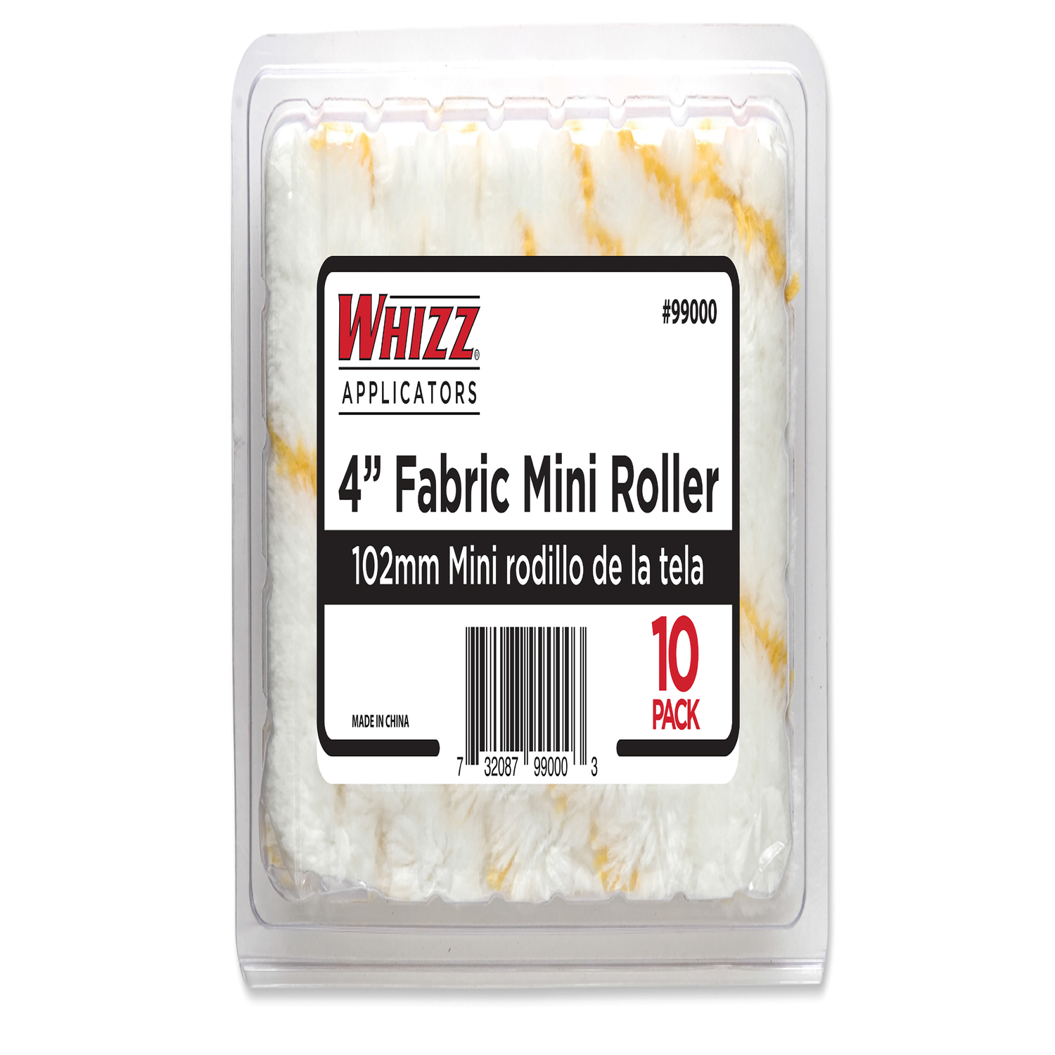 Whizz Fabric 4 in. W X 1/2 in. Mini Paint Roller Cover 10 pk - Intensery