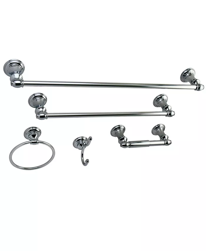 Kingston Brass Provence 5-Pc. Bathroom Accessory Set in Polished Chrome - Intensery