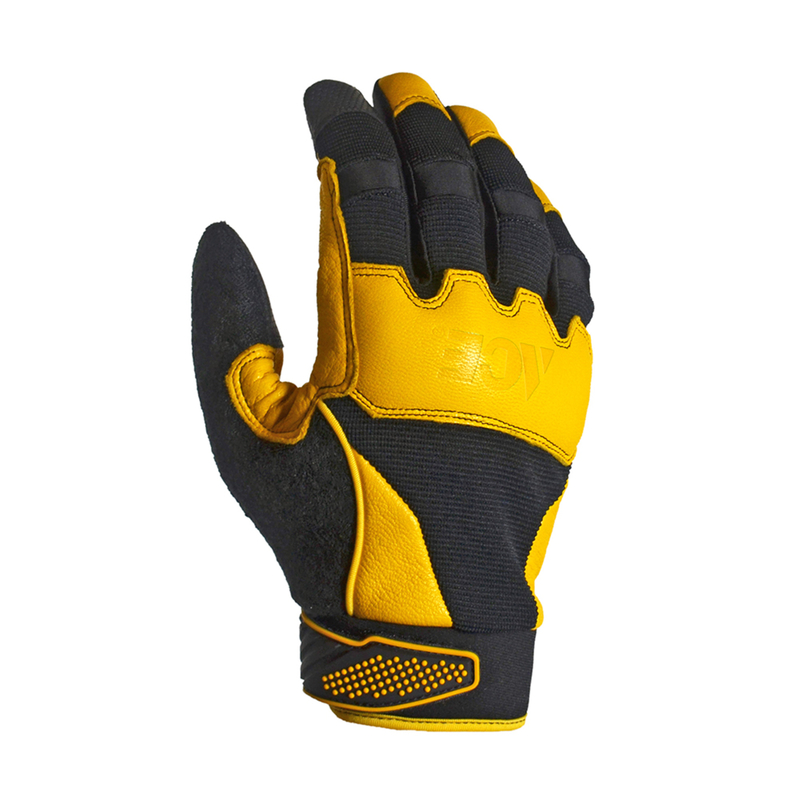 Ace Men\u0027s Indoor/Outdoor Work Gloves Black/Yellow XL 1 pair - Intensery