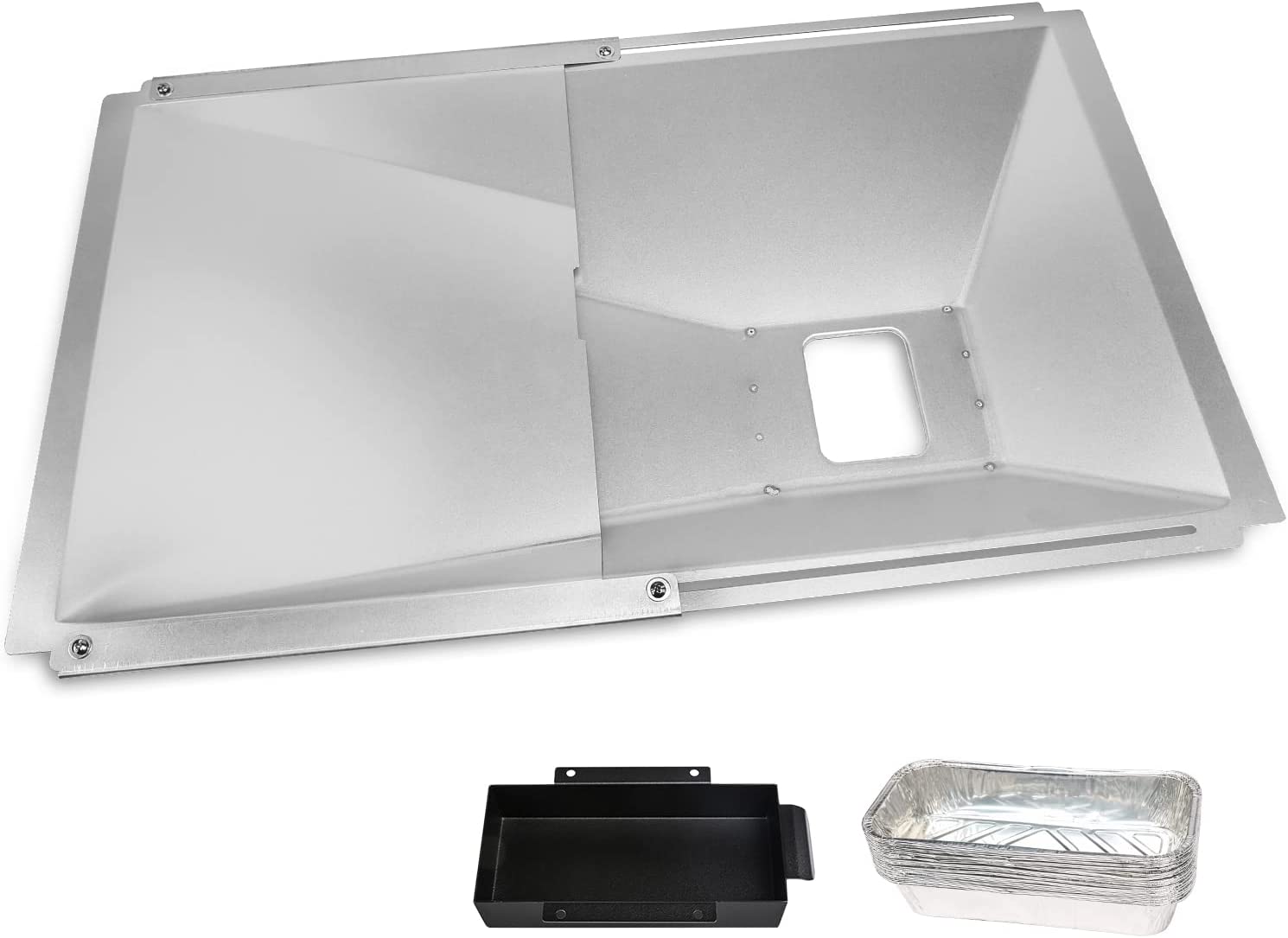 Grease Tray Catch Pan Foil Liner Kit for Cuisinart CGG-8500, CGG-7400 etc 2 - 3 Burner Gas Grills - Intensery