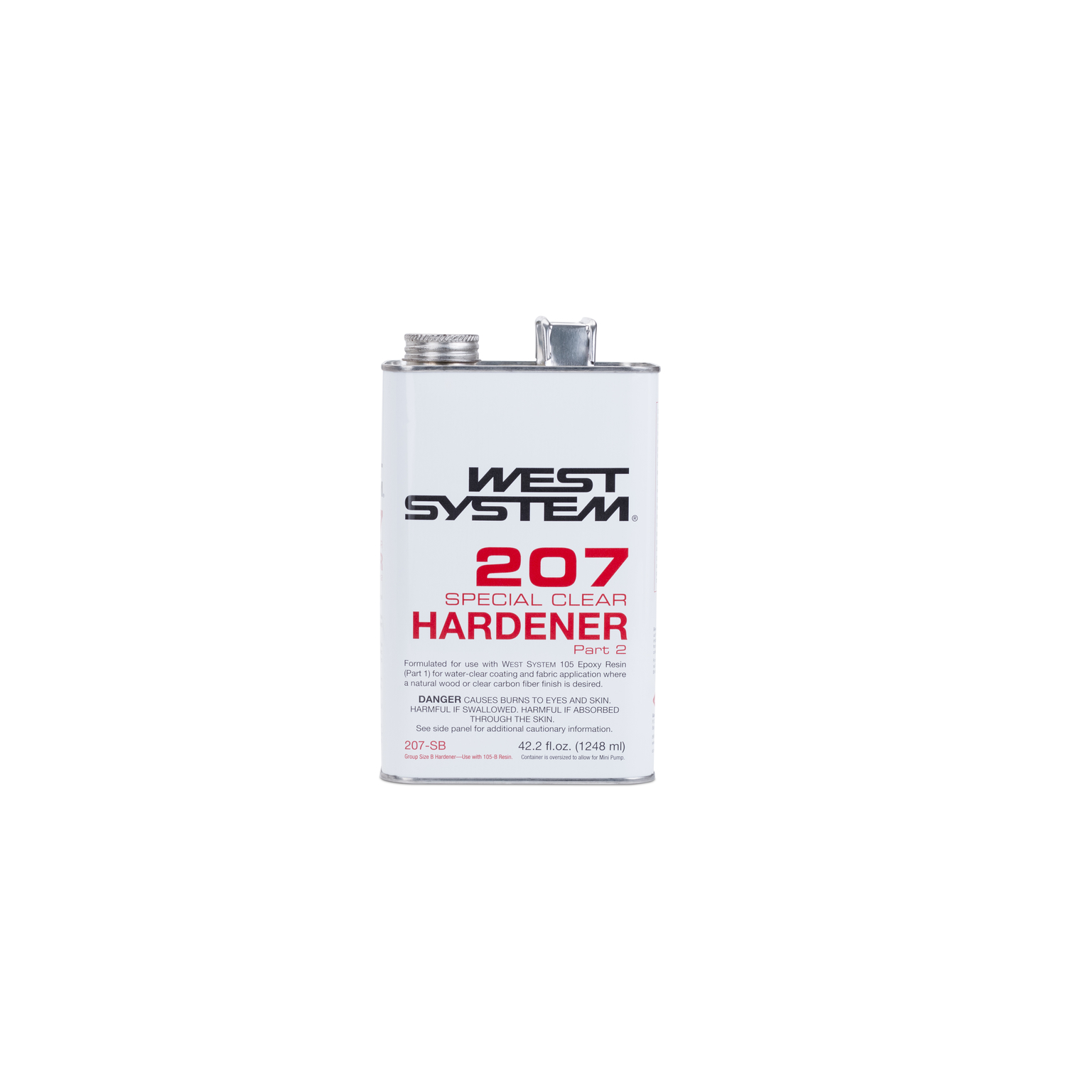 West System 207 Hardener Extra Strength Epoxy Special Clear Curing Agent 42.2 oz - Intensery