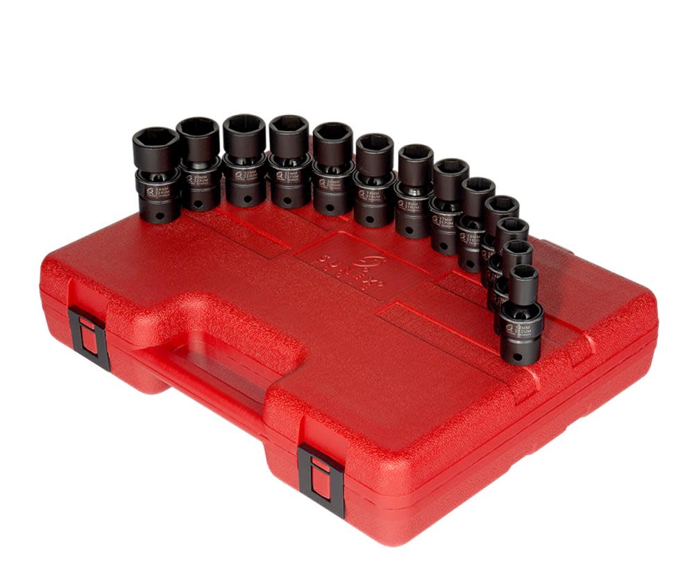 1/2 In. Drive Metric Universal Impact Socket Set 13 pc. - Intensery
