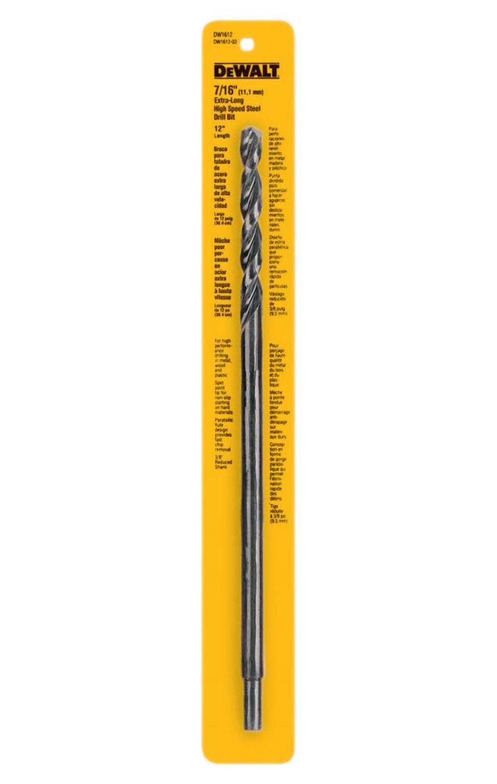 DEWALT 7/16 x 12 Long Drill Bit - Intensery