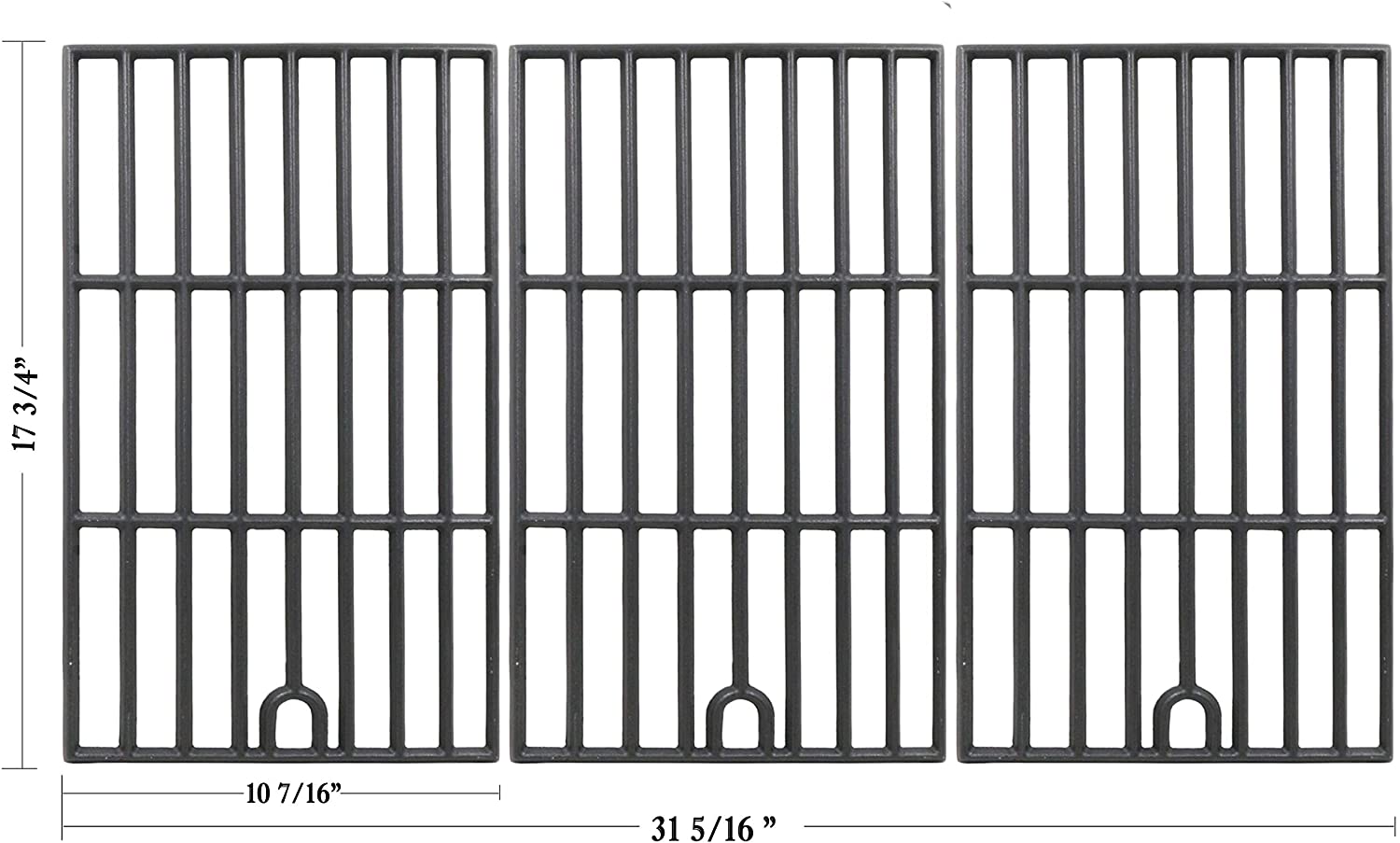 Cast Iron Cooking Gid Grates Kit for Char-Griller 2190, 2175 Legacy Charcoal Grill Smoker - Intensery
