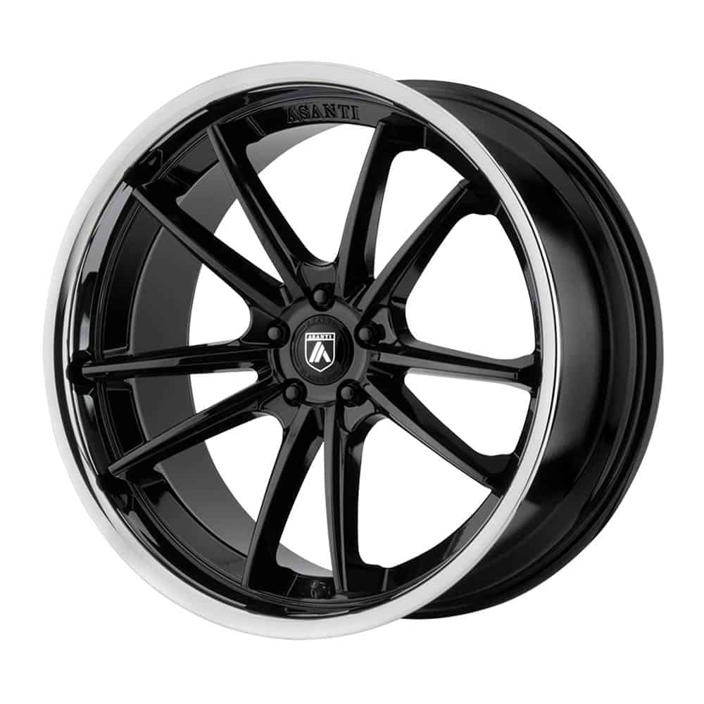 Asanti Black ABL-23 DELTA AB23 20X10.5 5X115 G-BLK CHR LIP 20MM - Intensery