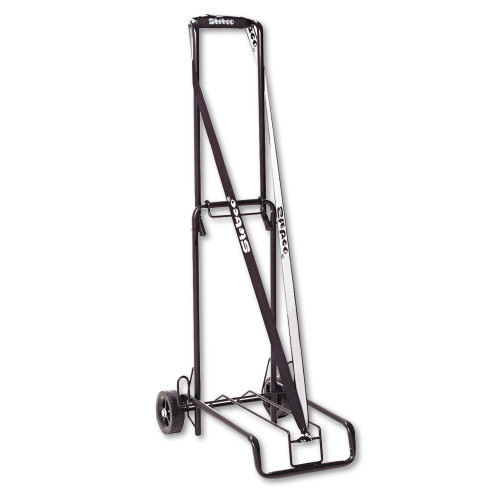 STEBCO Luggage Cart， 125 lb Capacity， 13 x 10 Platform， Black Steel (390002BLK) - Intensery