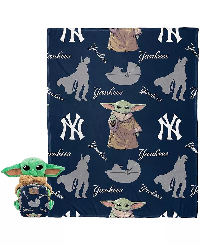 Northwest X Disney New York Yankees Yoda Hugger Pillow and Silk Touch Throw Set - Intensery