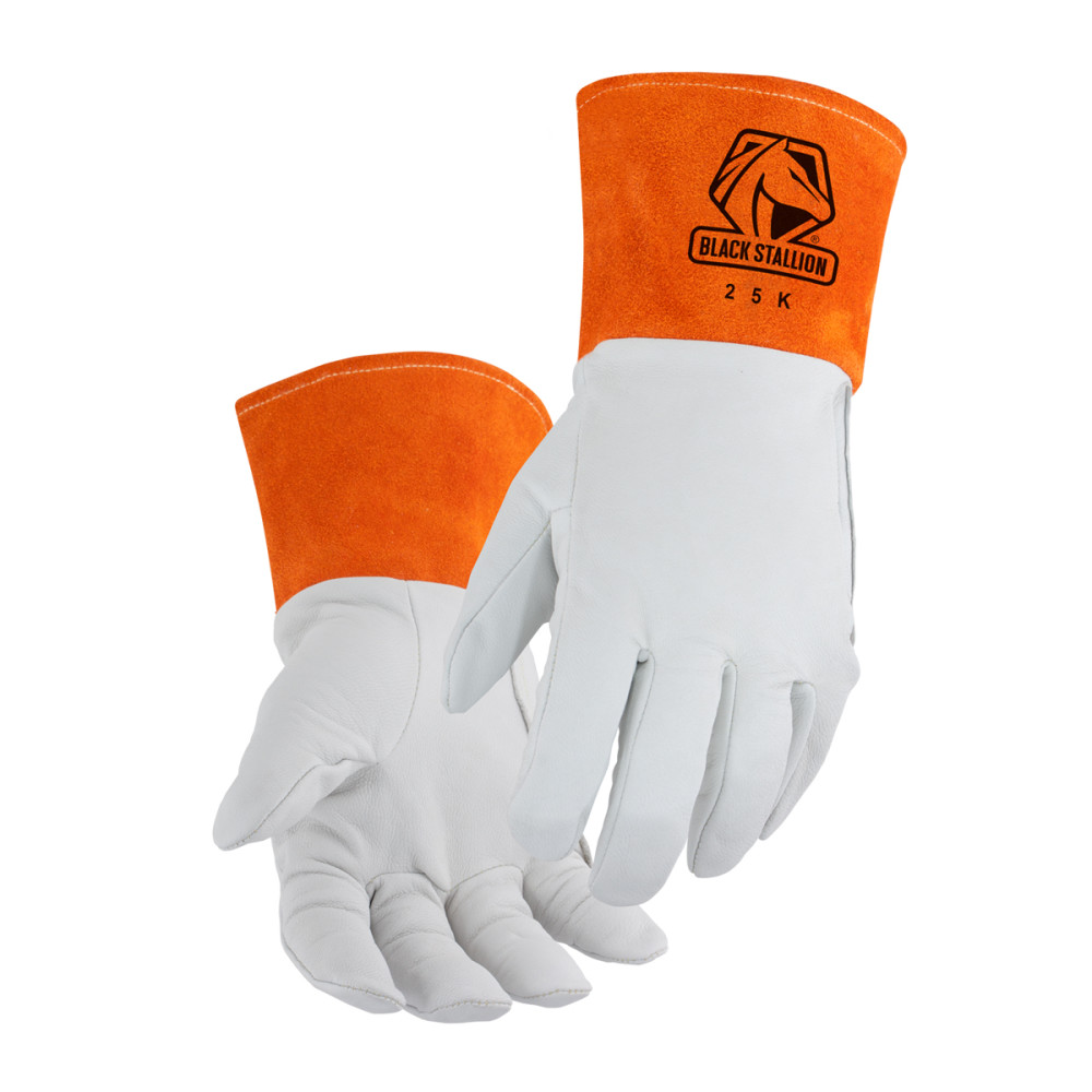 Black Stallion Premium Grain Kidskin TIG Gloves Large - Intensery