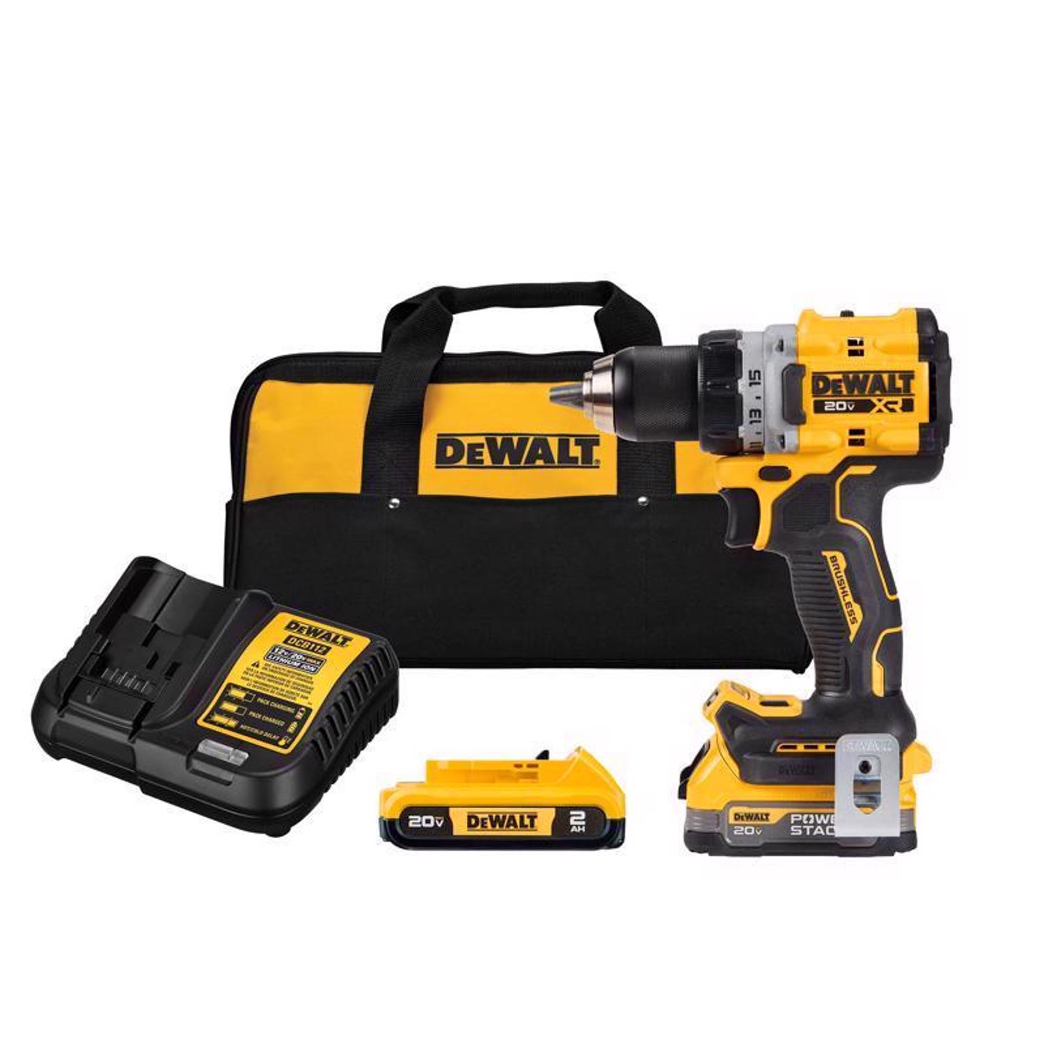 DeWalt 20V MAX XR 20 V 1/2 in. Brushless Cordless Drill/Driver Kit (Battery \u0026 Charger) - Intensery