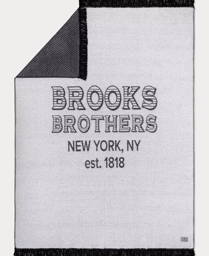 Brooks Brothers Est. Luxury Cotton Throw - Intensery