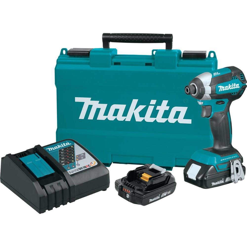 18 Volt LXT Lithium-Ion Compact Brushless Cordless Impact Driver Kit， 2.0 Ah - Intensery