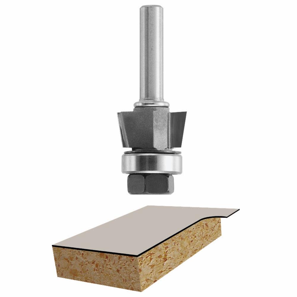 Bosch 10 x 3/8 In. Carbide Tipped 2-Flute Bevel Trim Assembly Bit 85431M from Bosch - Intensery