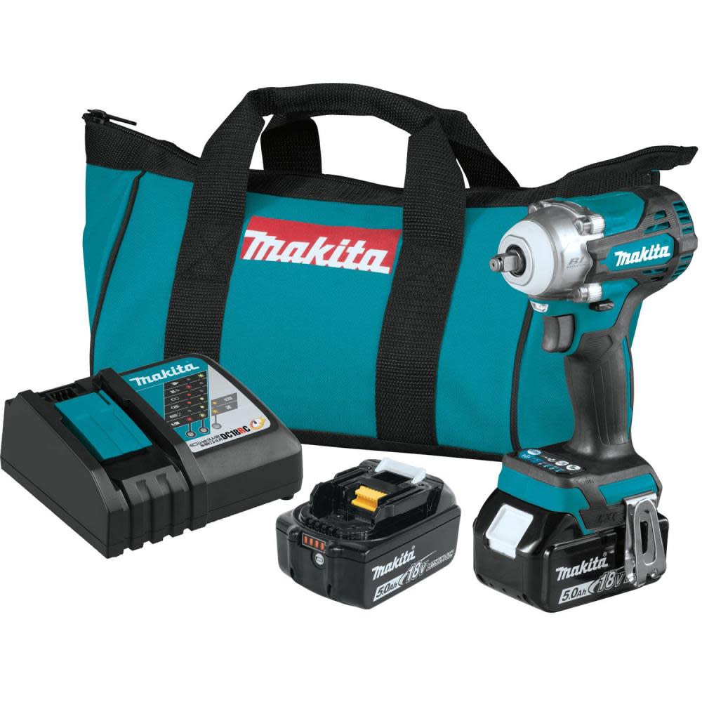 Makita 18V LXT Impact Wrench Kit 4 Speed 3/8 Sq Drive with Friction Ring Anvil - Intensery