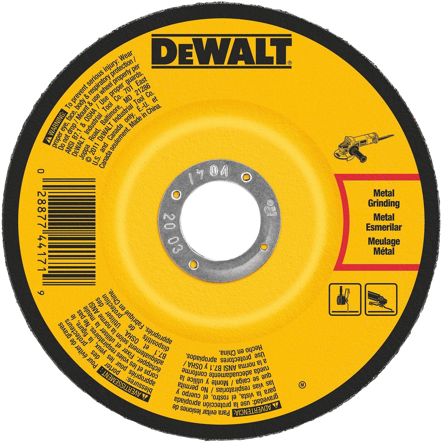 DeWalt 5 in. D X 7/8 in. Metal Grinding Wheel - Intensery