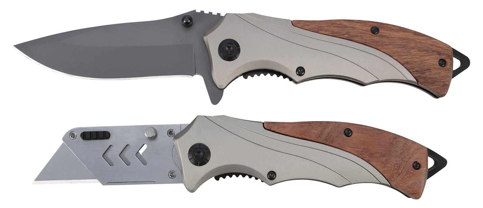 Performance Tool W9371 Performance Tool Northwest Trail Hardwood Handle Knife Sets - Intensery