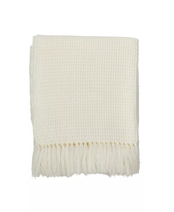 Saro Lifestyle Waffle Weave Throw - Intensery